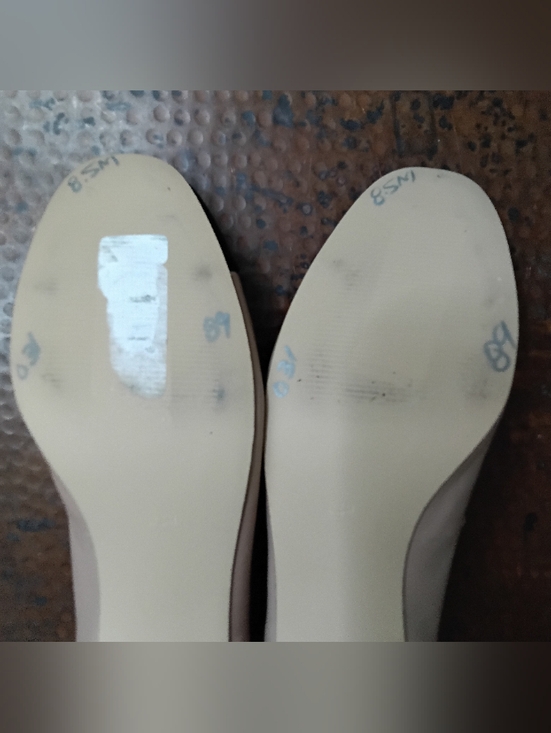 Steve Madden Sz. 8.5 Tan Colorblock Eli Ankle-Strap Two-Piece Block-Heel Pumps - Picture 15 of 16